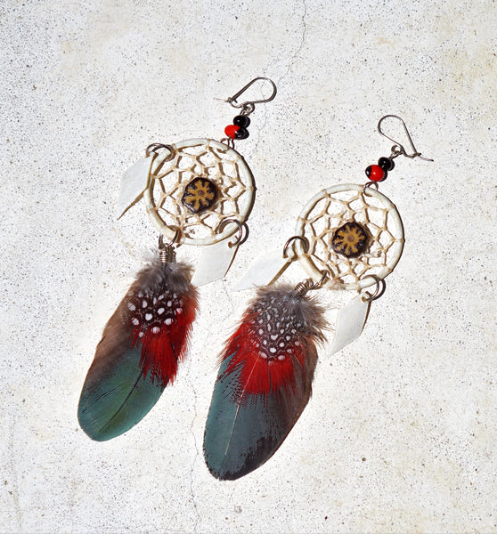 Shipibo dreamcatcher Earrings