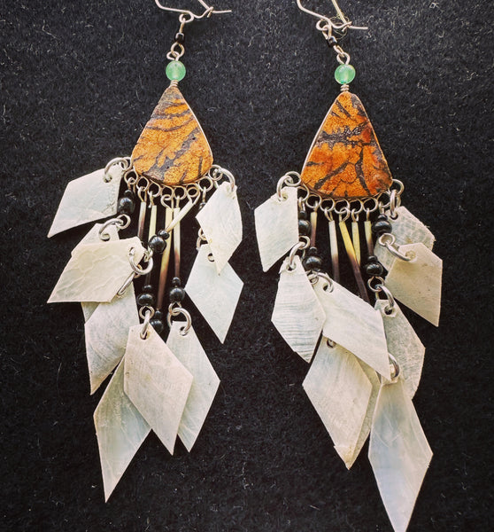 Ayahuasca Earrings  Tear drop